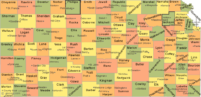 Kansas County Map